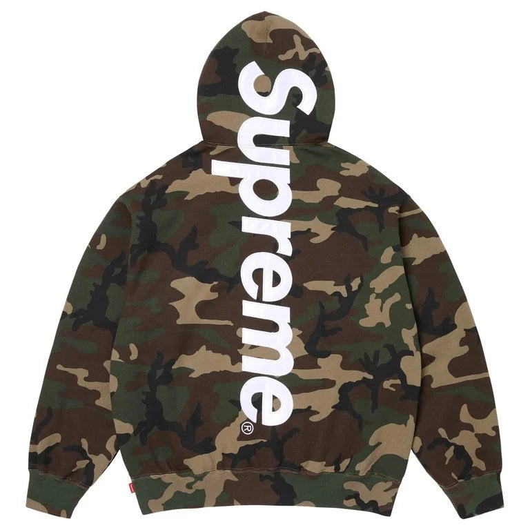 Sudadera con capucha y aplique de satén Supreme 'Woodland Camo'