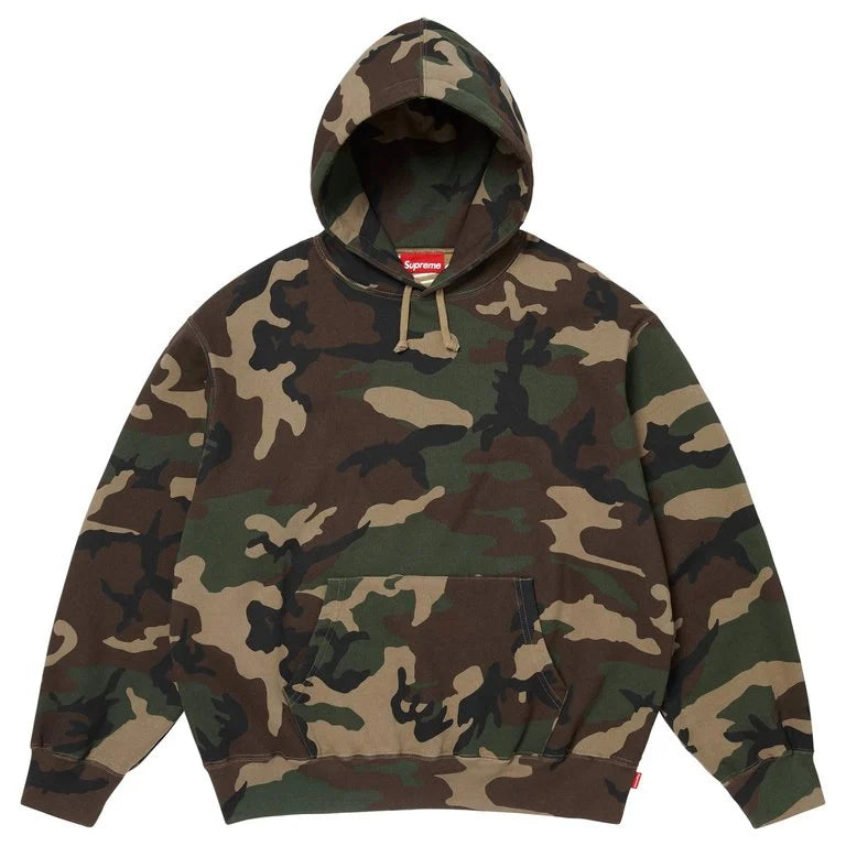 Sudadera con capucha y aplique de satén Supreme 'Woodland Camo'