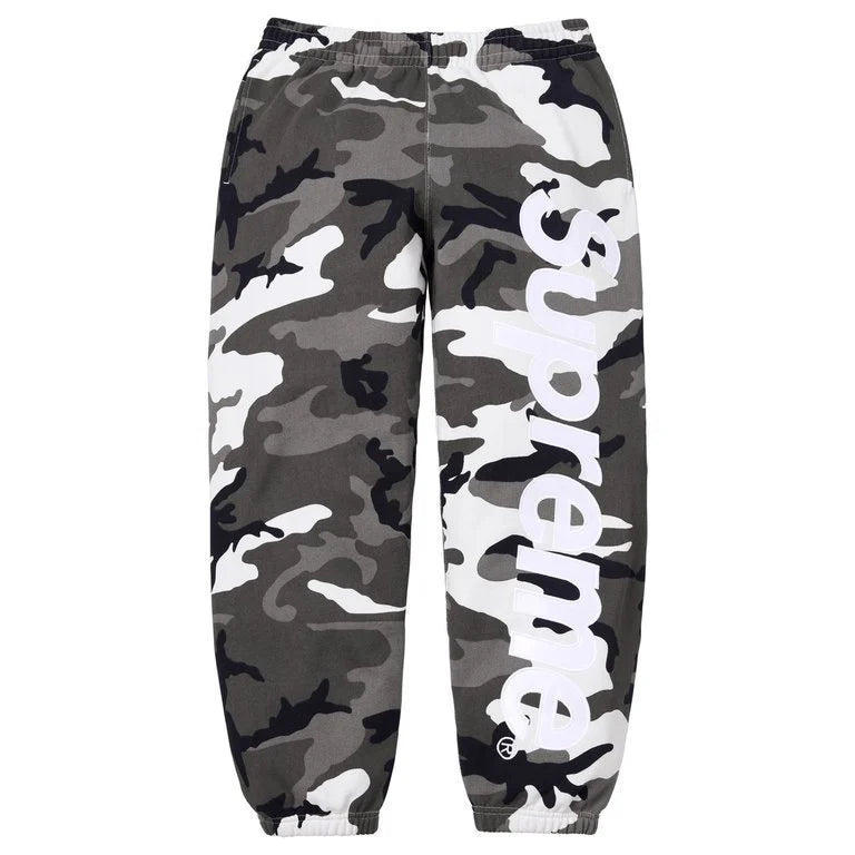 Supreme Satin Appliqué Sweatpant 'Snow Camo'