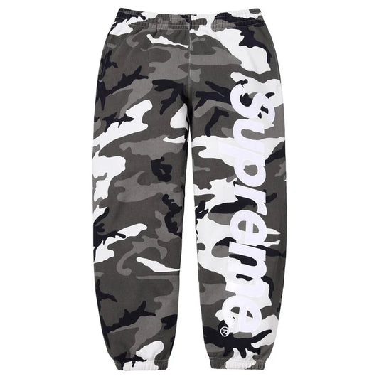 Supreme Satin Appliqué Sweatpant 'Snow Camo'