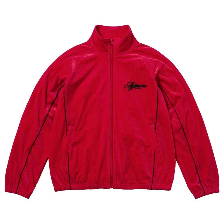 Chaqueta de chándal de malla de terciopelo Supreme 'Roja'