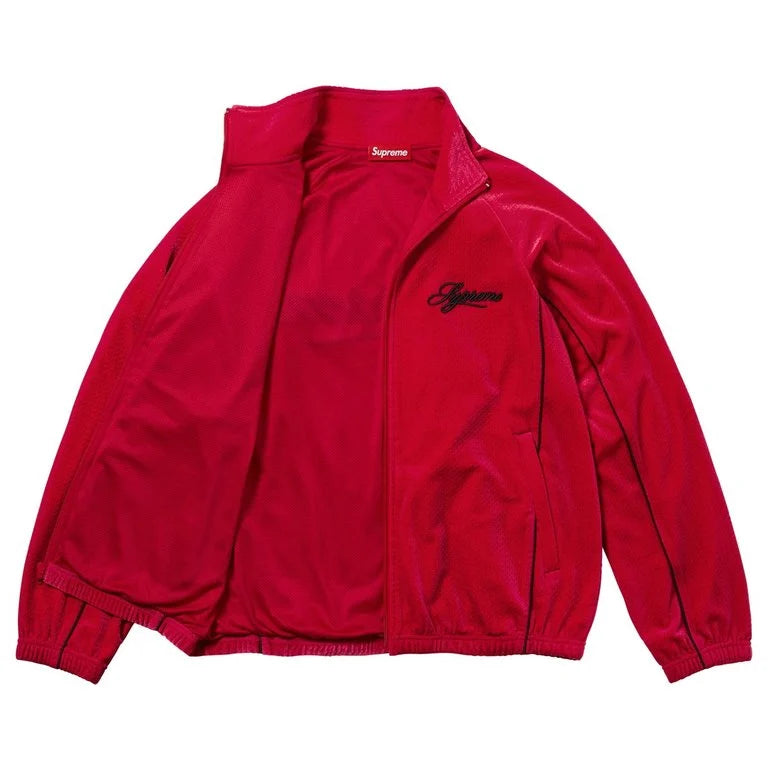 Chaqueta de chándal de malla de terciopelo Supreme 'Roja'