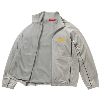 Supreme Velour Mesh Trainingsjacke 'Silver'