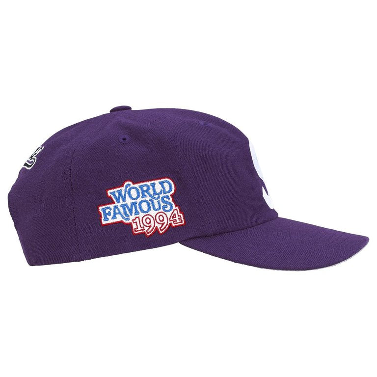 Supreme World Famous S Logo 6-Panel 'Morado'