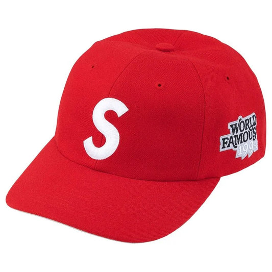 Supreme World Famous S Logo 6-Panel „Rot“