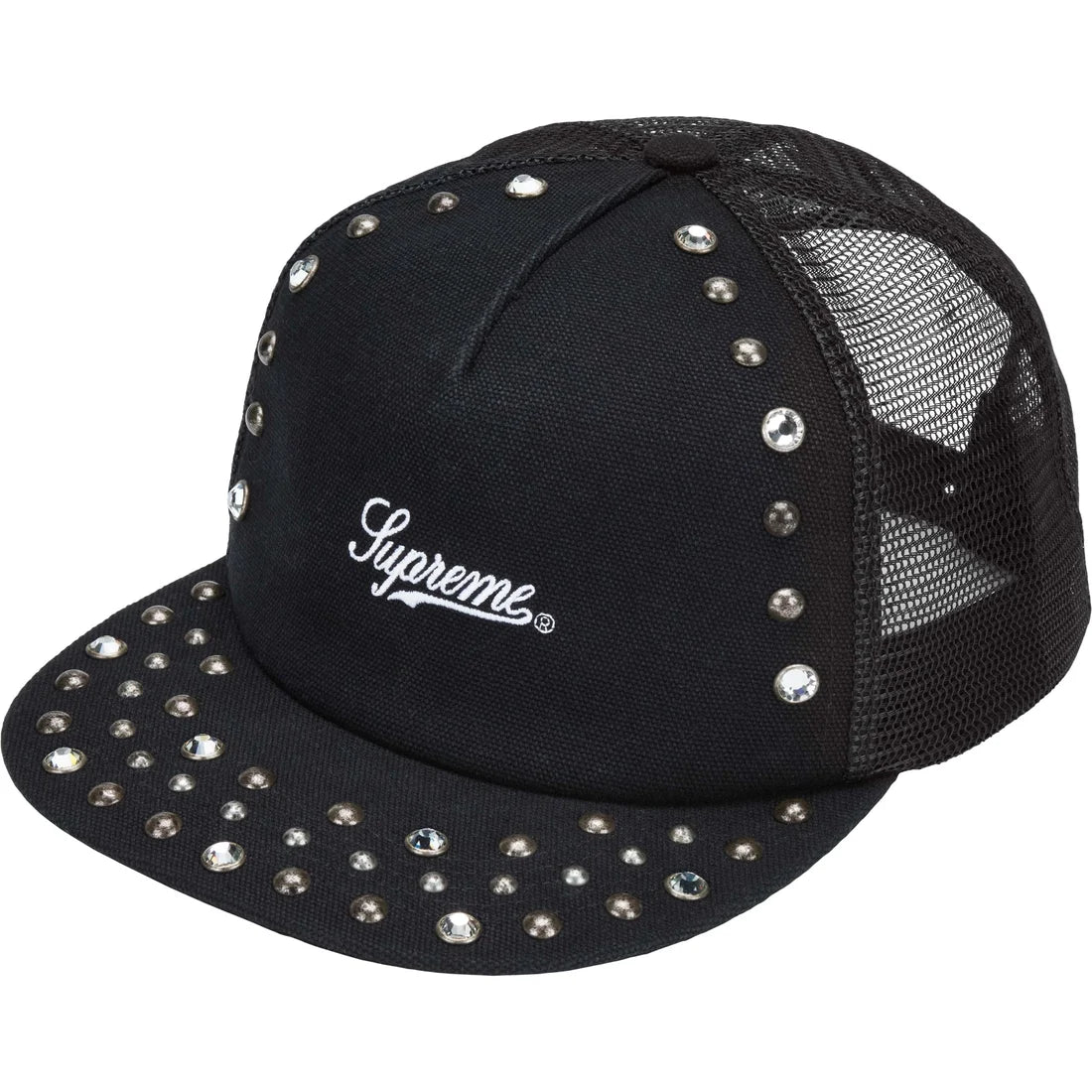 Supreme/b.b. Simon Studded Canvas Mesh Back 5-Panel