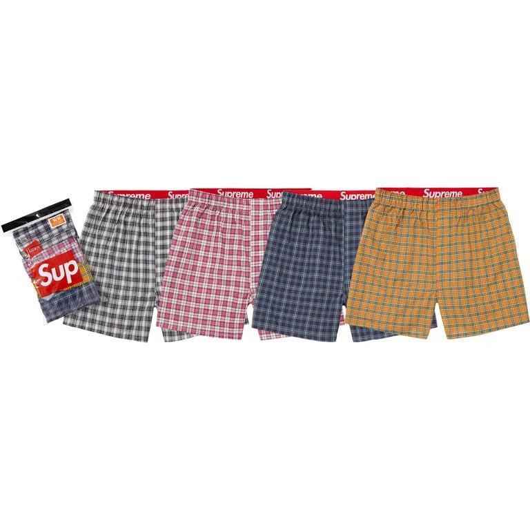 Supreme®/Hanes® Plaid Boxers (4 Pack)